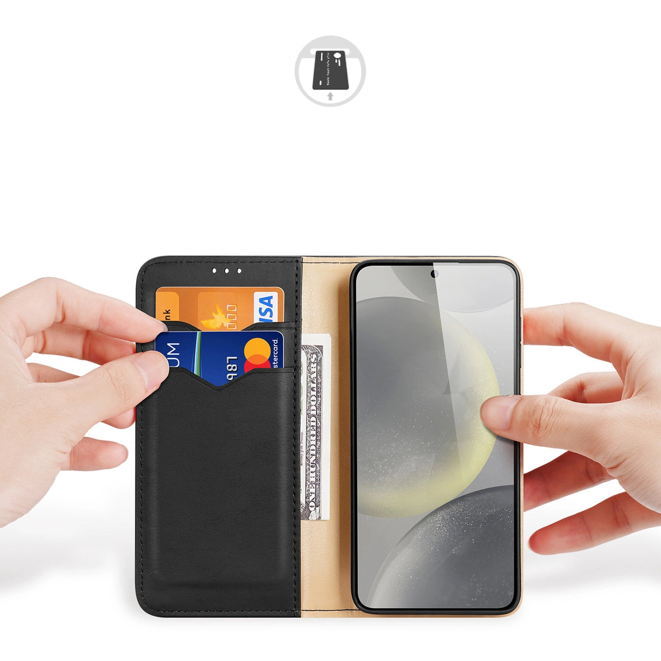 Dux Ducis Hivo case with flap and RFID blocking for Samsung Galaxy S24 - black_1