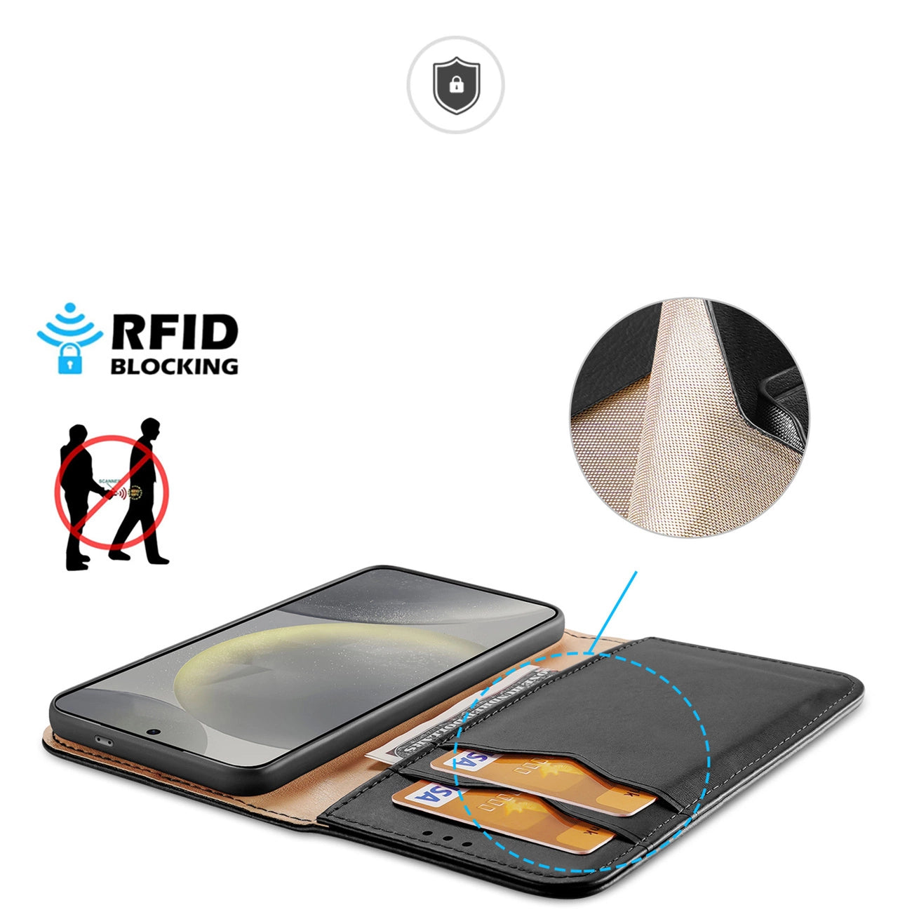 Dux Ducis Hivo case with flap and RFID blocking for Samsung Galaxy S24 - black_2