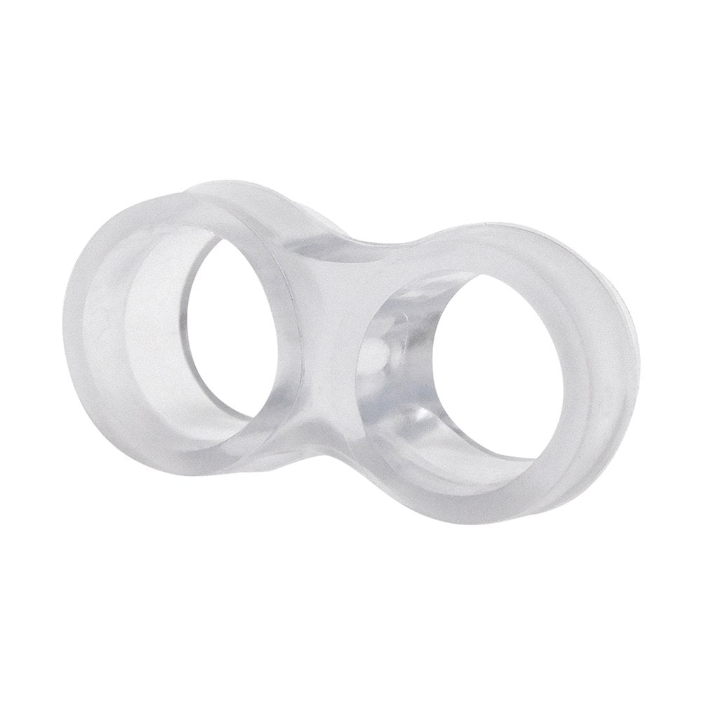 Batente para maÃ§aneta de porta, modelo tp13, fabricado em plÃ¡stico flexÃ­vel com acabamento transparente, 47 x 25 x 14 mm_0