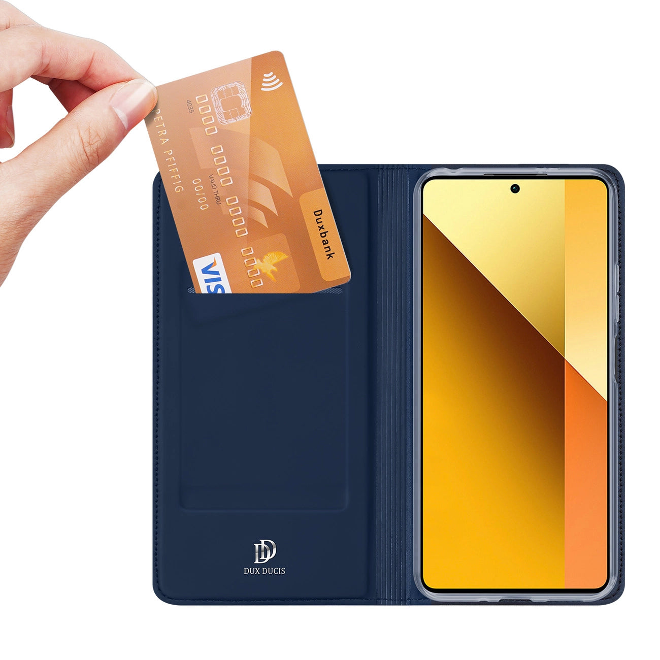 Dux Ducis Skin Pro case with flap and card slot for Xiaomi Redmi Note 13 5G - blue_1