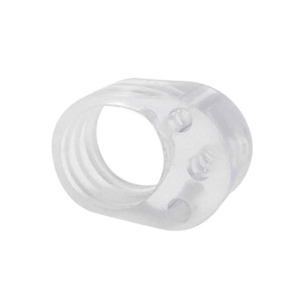 Batente para maÃ§aneta de porta, modelo tp16, fabricado em plÃ¡stico flexÃ­vel com acabamento transparente, 30 x 22 x 13 mm_0