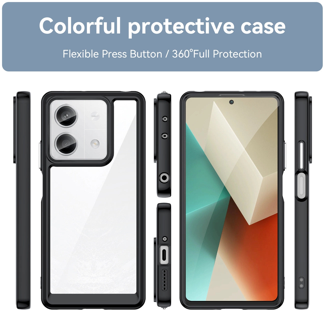 Outer Space Case with gel frame for Xiaomi Redmi Note 13 Pro - black_1