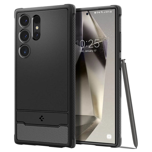 Spigen Rugged Armor Case for Samsung Galaxy S24 Ultra - Matte Black_0
