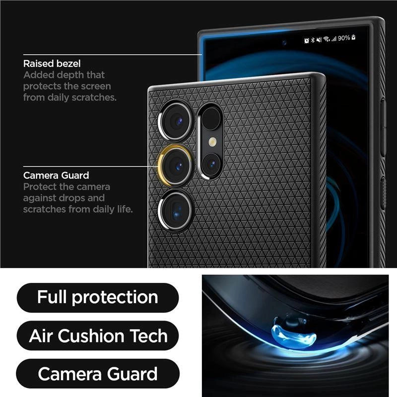 Spigen Liquid Air Case for Samsung Galaxy S24 Ultra - Matte Black_14