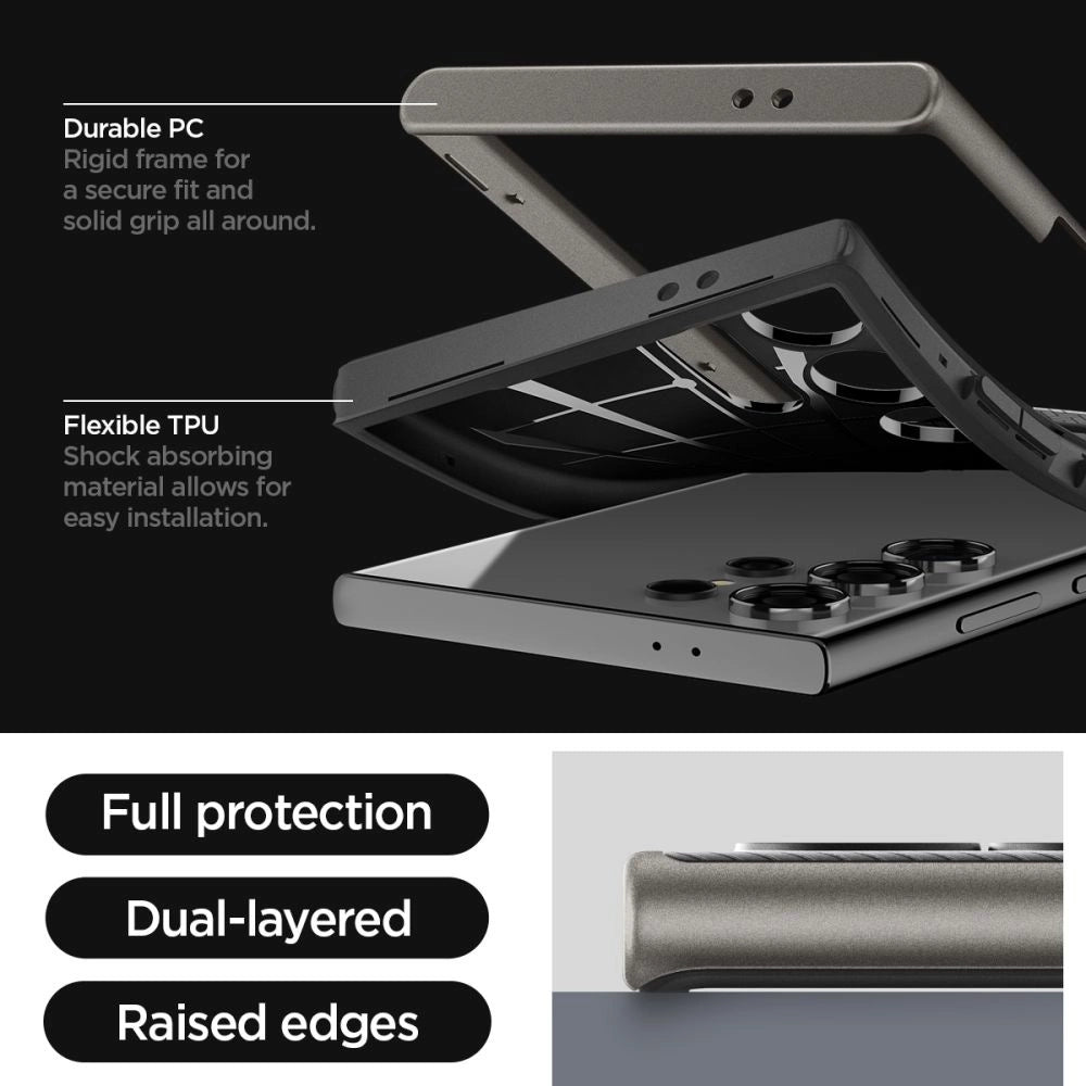 Spigen Neo Hybrid Case for Samsung Galaxy S24 Ultra - Metallic Gray_7