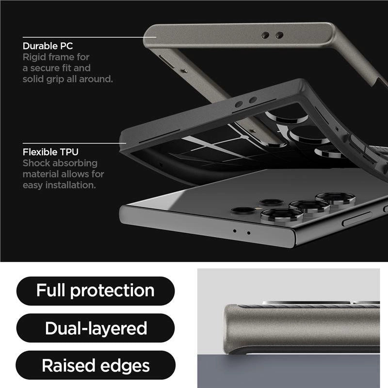 Spigen Neo Hybrid Case for Samsung Galaxy S24 Ultra - Metallic Gray_14