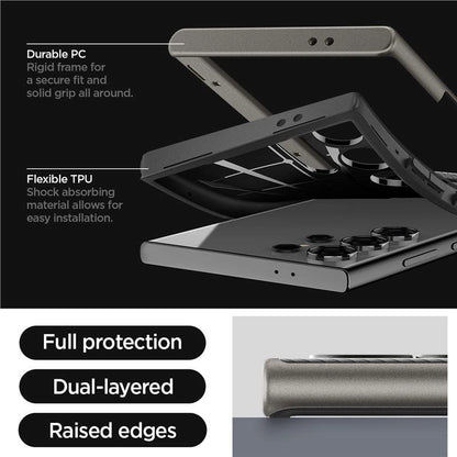 Spigen Neo Hybrid Case for Samsung Galaxy S24 Ultra - Metallic Gray_14
