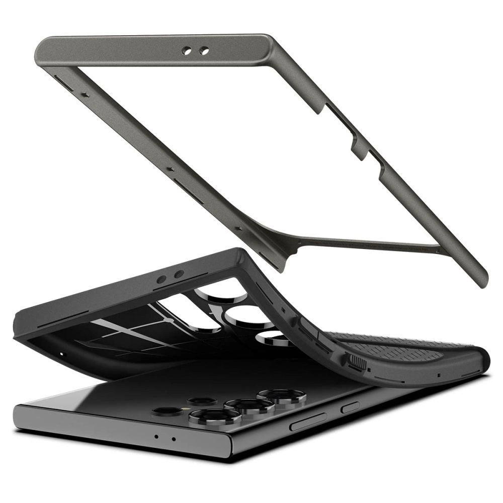 Spigen Neo Hybrid Case for Samsung Galaxy S24 Ultra - Metallic Gray_4