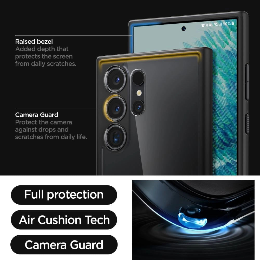 Spigen Ultra Hybrid Case for Samsung Galaxy S24 Ultra - Matte Black_11