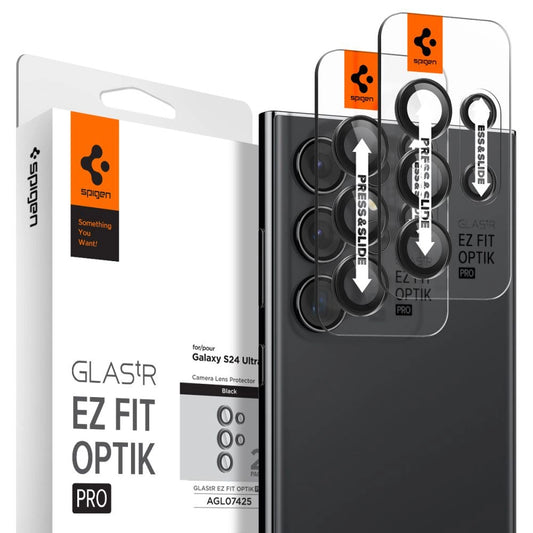 Spigen Optik.tR EZ Fit Camera Protector for Samsung Galaxy S24 Ultra - Black 2 pcs._0