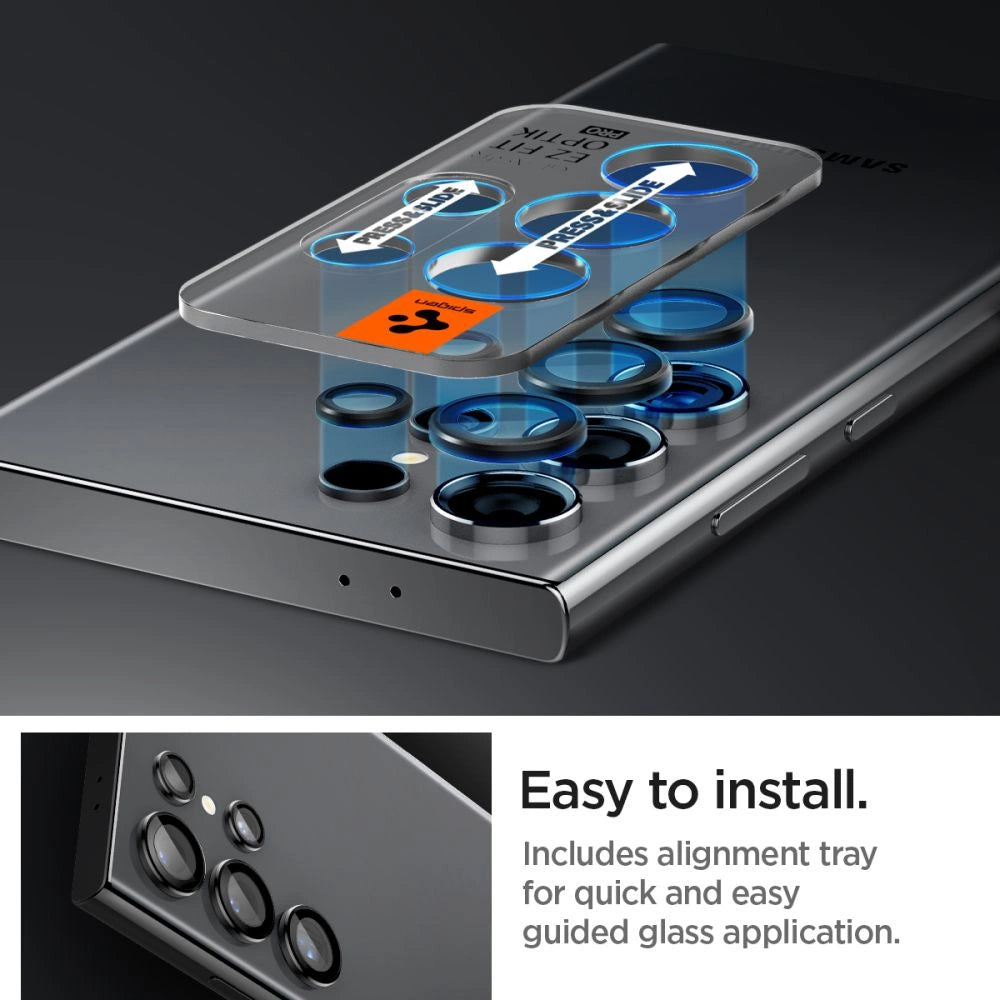 Spigen Optik.tR EZ Fit Camera Protector for Samsung Galaxy S24 Ultra - Black 2 pcs._7