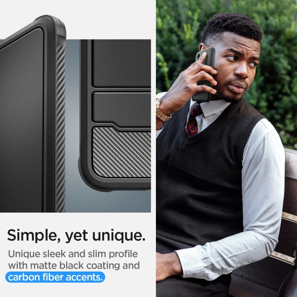 Spigen Rugged Armor Case for Samsung Galaxy S24 - Matte Black_12