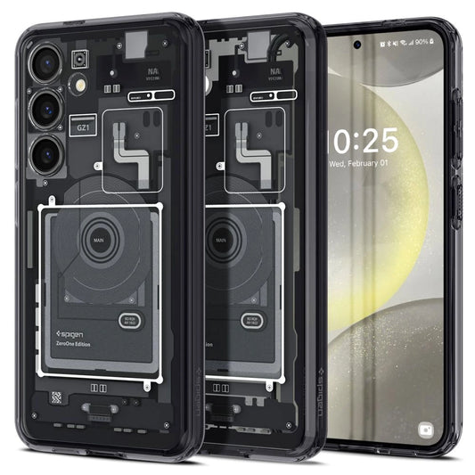 Spigen Ultra Hybrid Case for Samsung Galaxy S24 - Dark Gray (Zero One Pattern)_0