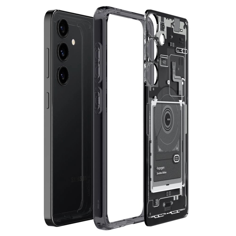 Spigen Ultra Hybrid Case for Samsung Galaxy S24 - Dark Gray (Zero One Pattern)_9