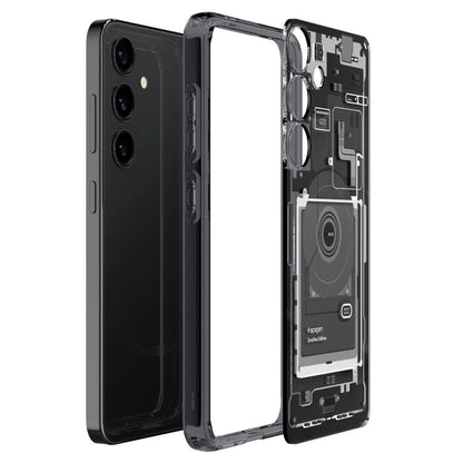 Spigen Ultra Hybrid Case for Samsung Galaxy S24 - Dark Gray (Zero One Pattern)_9