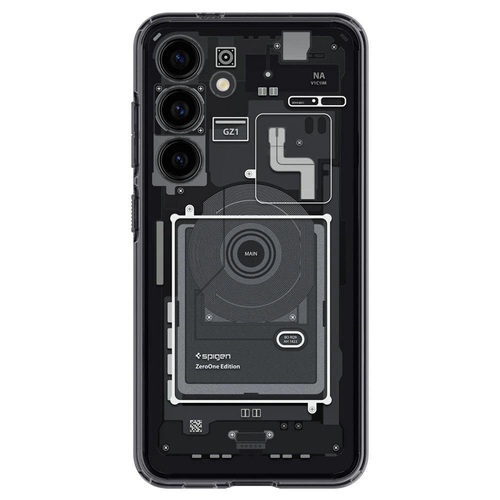 Spigen Ultra Hybrid Case for Samsung Galaxy S24 - Dark Gray (Zero One Pattern)_1