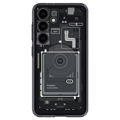 Spigen Ultra Hybrid Case for Samsung Galaxy S24 - Dark Gray (Zero One Pattern)_1