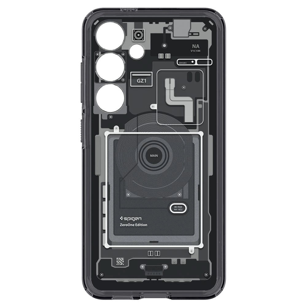 Spigen Ultra Hybrid Case for Samsung Galaxy S24 - Dark Gray (Zero One Pattern)_2
