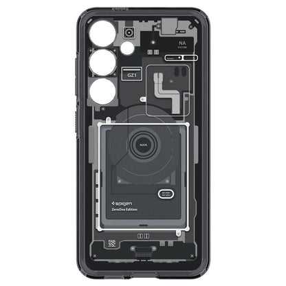 Spigen Ultra Hybrid Case for Samsung Galaxy S24 - Dark Gray (Zero One Pattern)_2