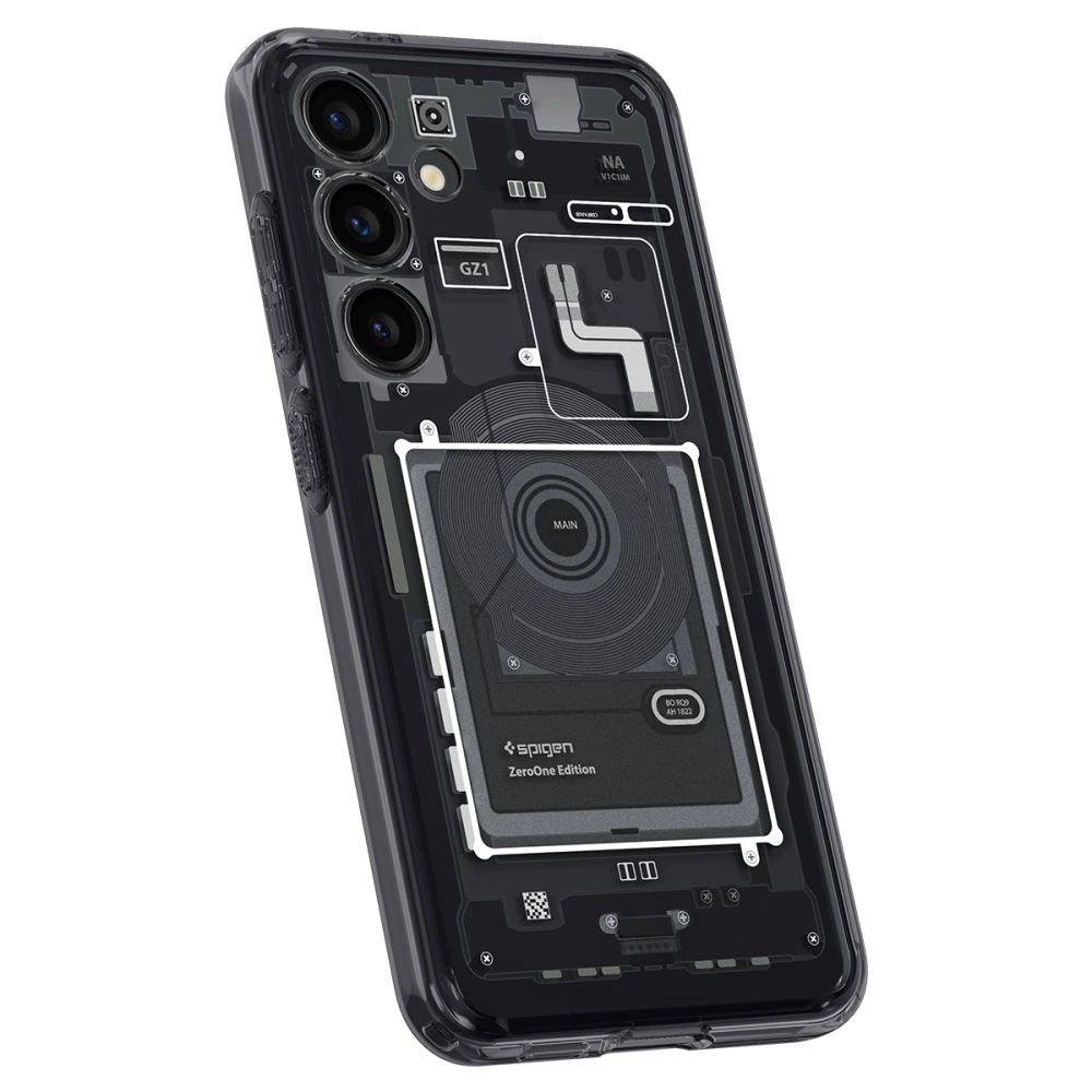 Spigen Ultra Hybrid Case for Samsung Galaxy S24 - Dark Gray (Zero One Pattern)_6