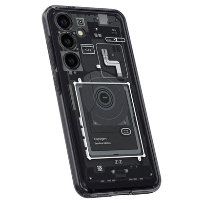 Spigen Ultra Hybrid Case for Samsung Galaxy S24 - Dark Gray (Zero One Pattern)_6