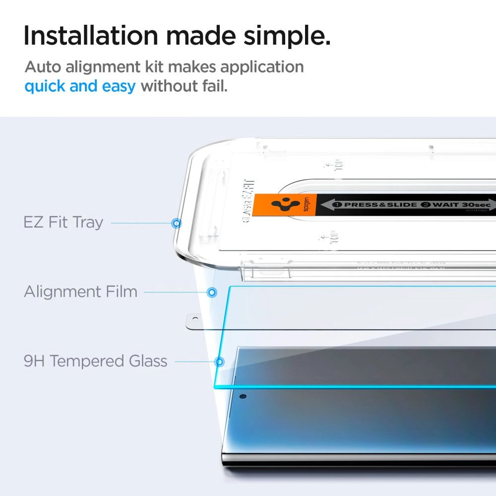 Spigen Glas.tR EZ Fit Tempered Glass for Samsung Galaxy S24 Ultra - 2 pcs._8