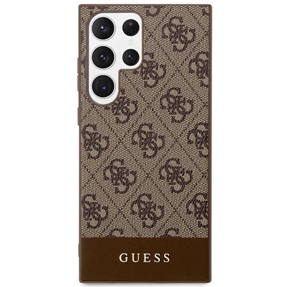 Guess 4G Stripe Collection case for Samsung Galaxy S24 Ultra - brown_2