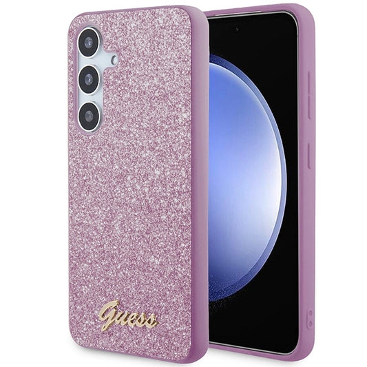 Guess Glitter Script case for Samsung Galaxy S24 - purple_0