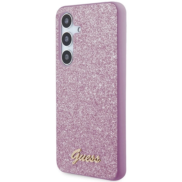 Guess Glitter Script case for Samsung Galaxy S24 - purple_1