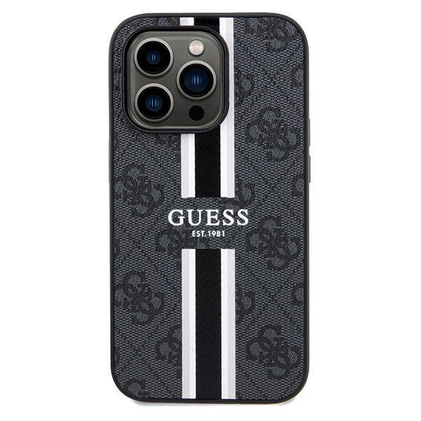 Guess 4G Printed Stripes MagSafe case for iPhone 15 Pro Max - black_2