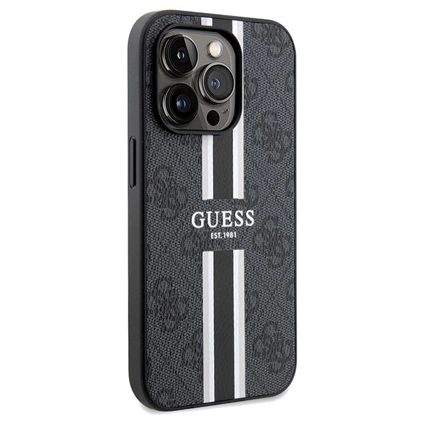 Guess 4G Printed Stripes MagSafe case for iPhone 15 Pro Max - black_3