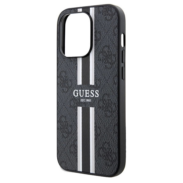 Guess 4G Printed Stripes MagSafe case for iPhone 15 Pro Max - black_5