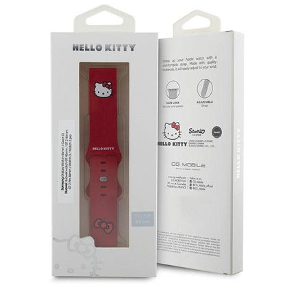 Hello Kitty Silicone Kitty Head strap universal 22mm - red_3