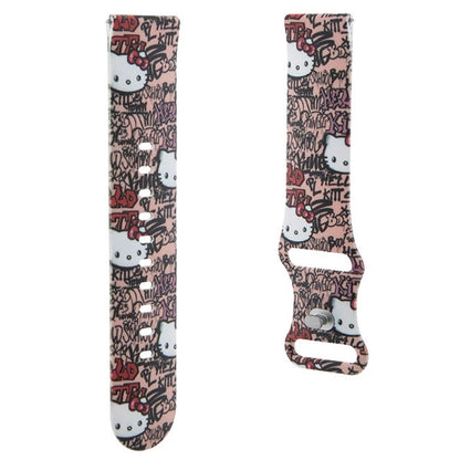 Hello Kitty Silicone Tags Graffiti strap universal 22mm - pink_2