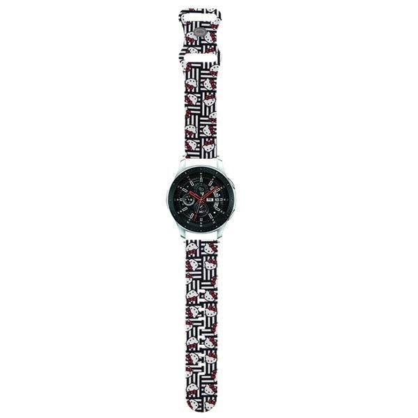 Hello Kitty Silicone Heads & Stripes universal 22mm - black_0