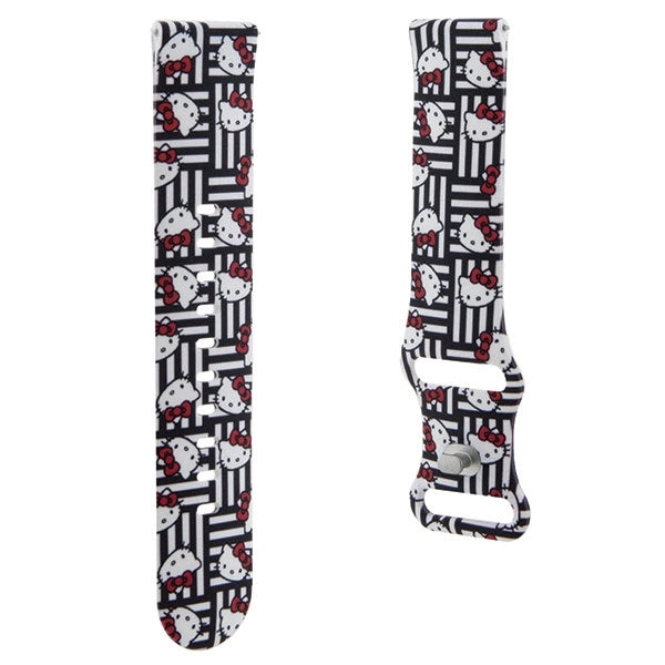 Hello Kitty Silicone Heads & Stripes universal 22mm - black_2