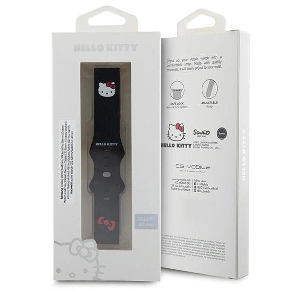 Hello Kitty Silicone Kitty Head strap universal 20mm - black_3