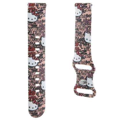 Hello Kitty Silicone Tags Graffiti strap universal 20mm - pink_2