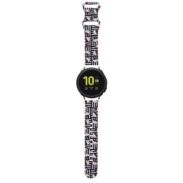 Hello Kitty Silicone Heads & Stripes universal 20mm - black_0