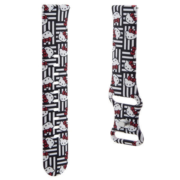 Hello Kitty Silicone Heads & Stripes universal 20mm - black_2