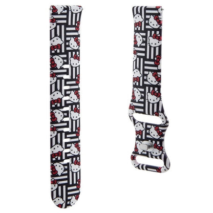 Hello Kitty Silicone Heads & Stripes universal 20mm - black_2