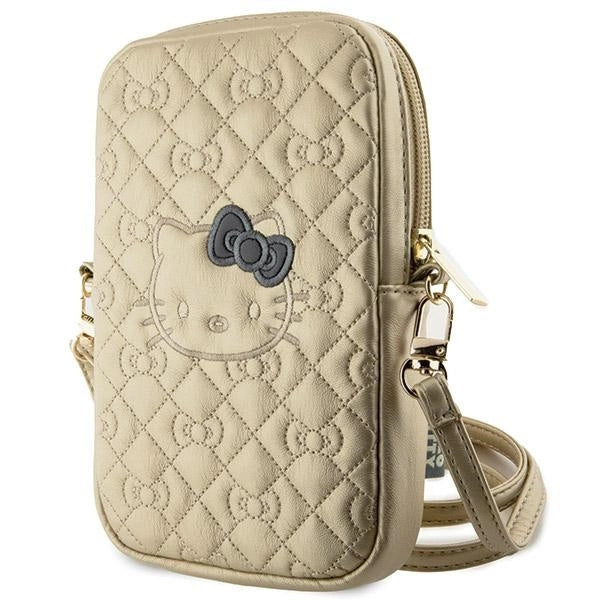 Hello Kitty Quilted Bows Strap bag - gold_0