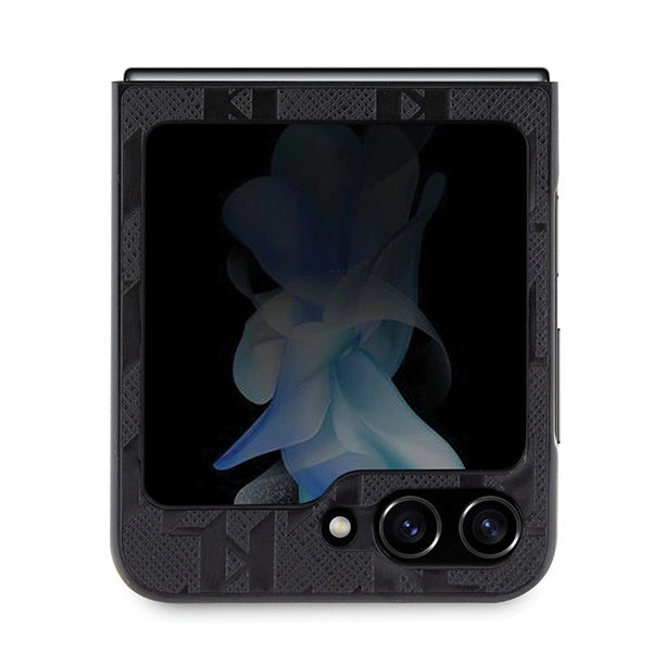 Karl Lagerfeld Saffiano Monogram Choupette Pin case for Samsung Galaxy Z Flip 5 - black_2