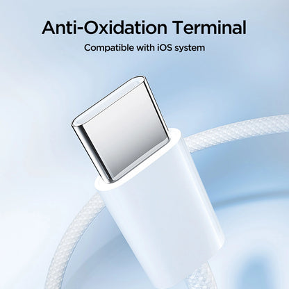 Joyroom S-A45 USB-C to USB-C cable, 60W, braided, 1m (white)_5