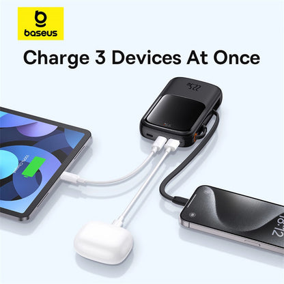 Baseus Qpow Pro+ 10000mAh 22.5W powerbank with built-in USB-C cable and display - black_12