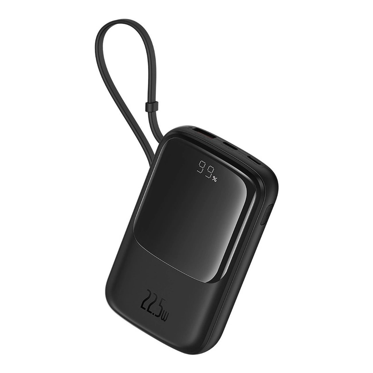 Baseus Qpow Pro+ 10000mAh 22.5W powerbank with built-in USB-C cable and display - black_2