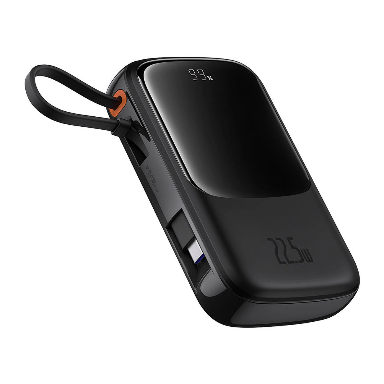 Baseus Qpow Pro+ 10000mAh 22.5W powerbank with built-in USB-C cable and display - black_0