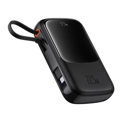 Baseus Qpow Pro+ 10000mAh 22.5W powerbank with built-in USB-C cable and display - black_0