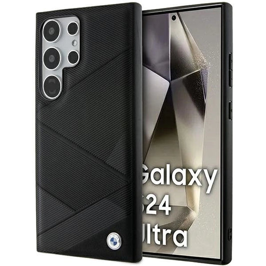 BMW BMHCS24L23RCGPK S24 Ultra S928 black/black hardcase Signature Leather Crossing Lines Pattern_0