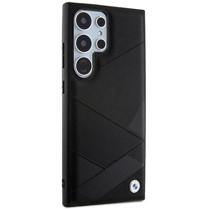 BMW BMHCS24L23RCGPK S24 Ultra S928 black/black hardcase Signature Leather Crossing Lines Pattern_3